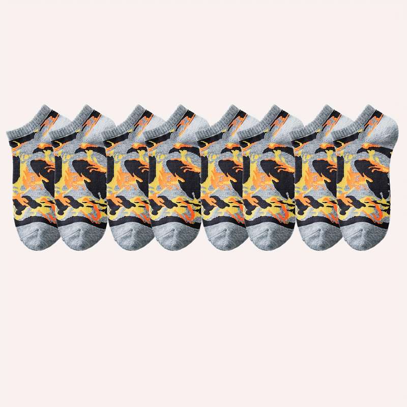 4 Pairs Mixed Colors One Size High Elastic Socks