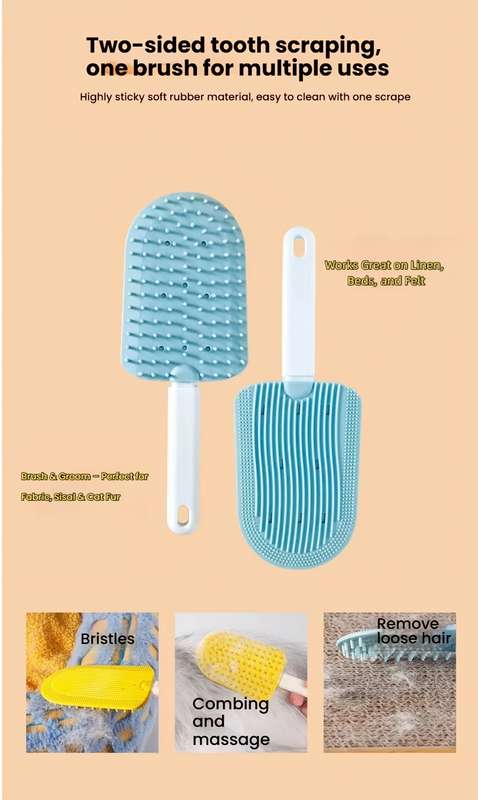1pc Ice Cream Comb Yellow Pet Comb