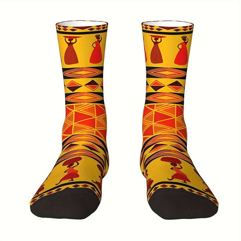 1 Pair One Size Ethnic African Pattern Socks