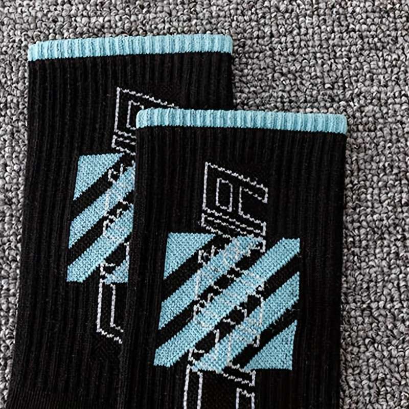 5 Pairs Of Mixed Colors Asian One Size High Elastic Socks