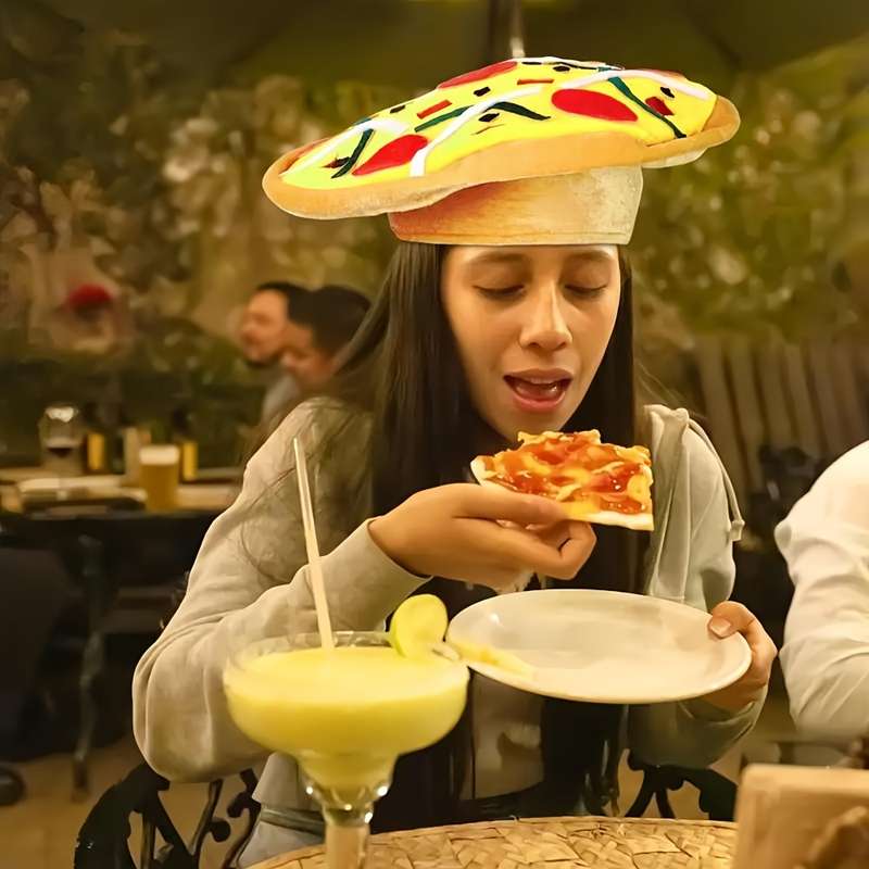 1pc Funky Pizza Hat for Parties Events Perfect for Christmas Halloween Thanksgiving Easter