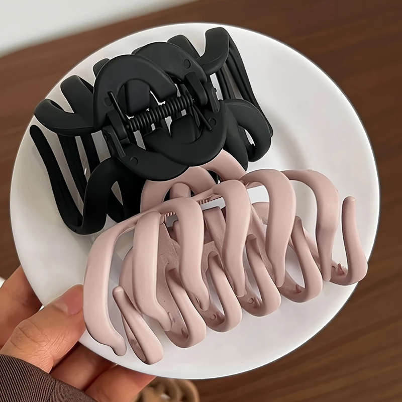 4 Large Matte Hair Claw Clips