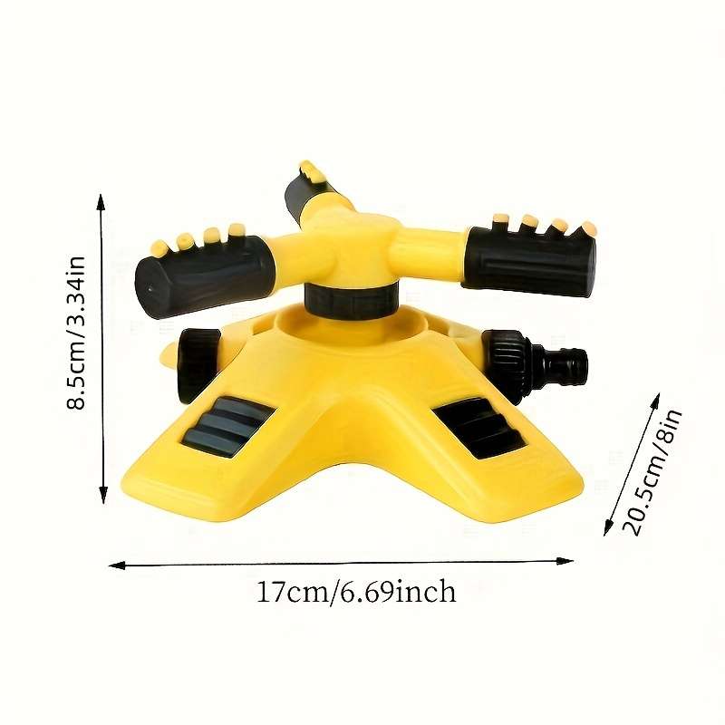 1Pc Sprinklers Lawn Automatic Sprinkler Rotating 3 Adjustable Rotating Arms