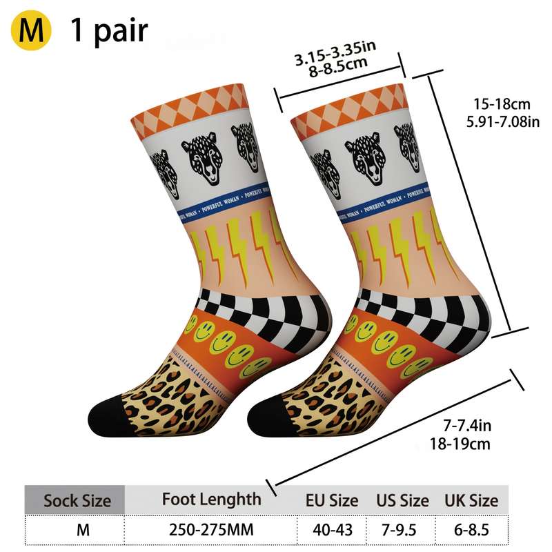 1 Pair Multicolor Size M Socks