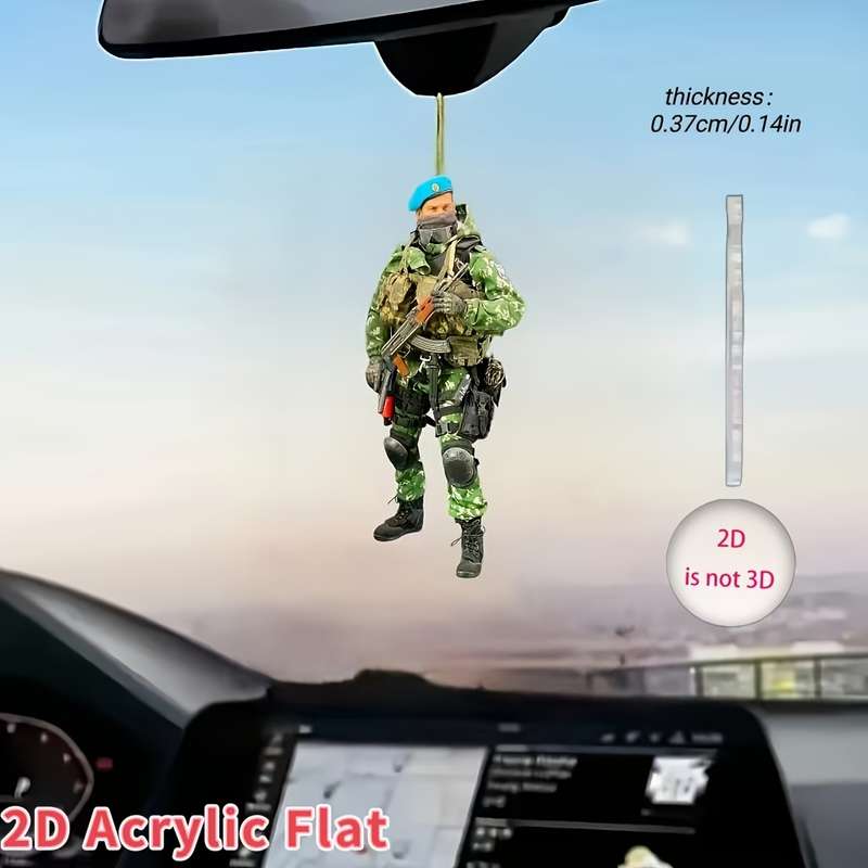 1pc 2D Flat   Acrylic One specialized  acrylic pendant for special forces soldiers