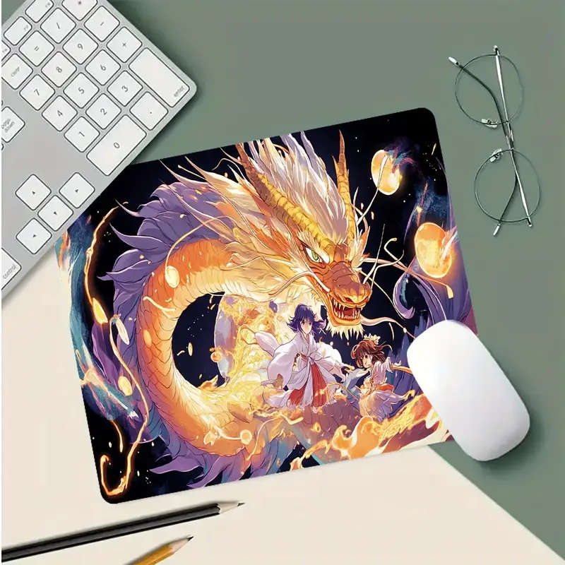 1pc 21x26cm Fantasy Dragon Cute Style Rubber Non-Slip Mouse Pad Durable Work Gaming