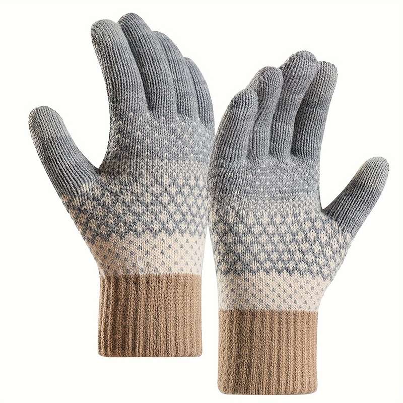 1 Pair Black Warm Gloves