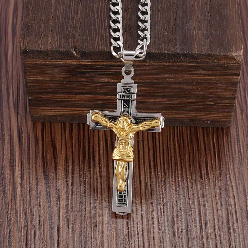 1 Piece GoldenSilvery Jesus Theme Pendant