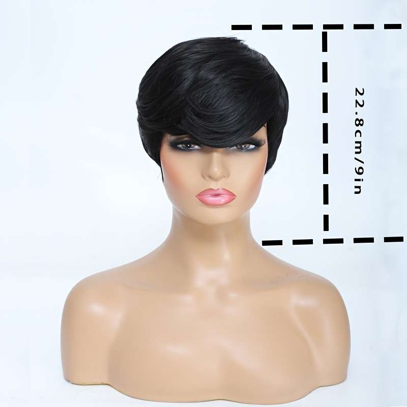 1Pc Black B 15.24cm Fashion Design Wig