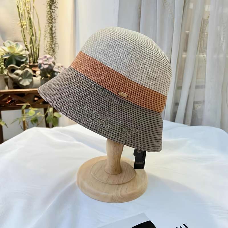 1pc Pack of 1 fashionable three-color collapsible peaked hat breathable fisherman's cap for summer