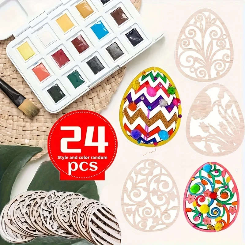 24 Pieces Easter Egg Decoration Hanging Ornaments