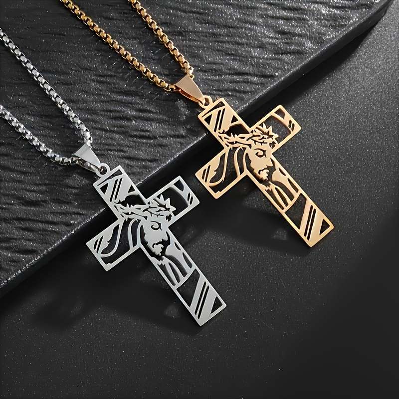 1 Piece Silvery Jesus Theme Pendant