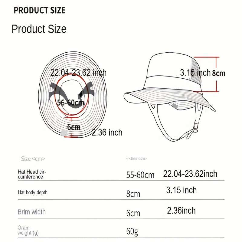1pc Wide Brim Sun Protection Hat Foldable Outdoor Hiking Fishing Cap Quick-Drying Surfing Fis