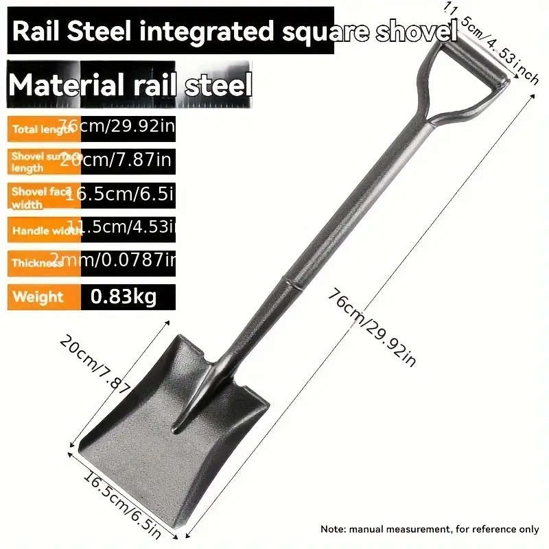 Heavy Duty Manganese Steel One Piece Gardening Shovel