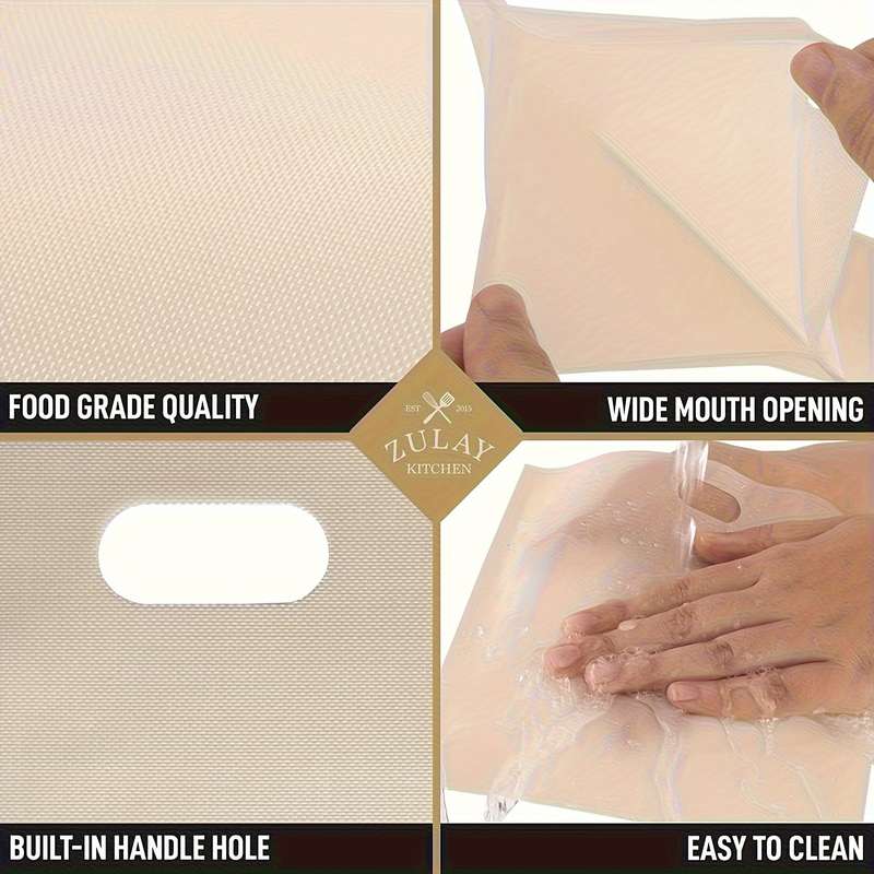 4pcs 6.3x6.5in 16x16.5cm Non-Stick Reusable Toaster Bags Create Grilled Cheese Sandwiches In
