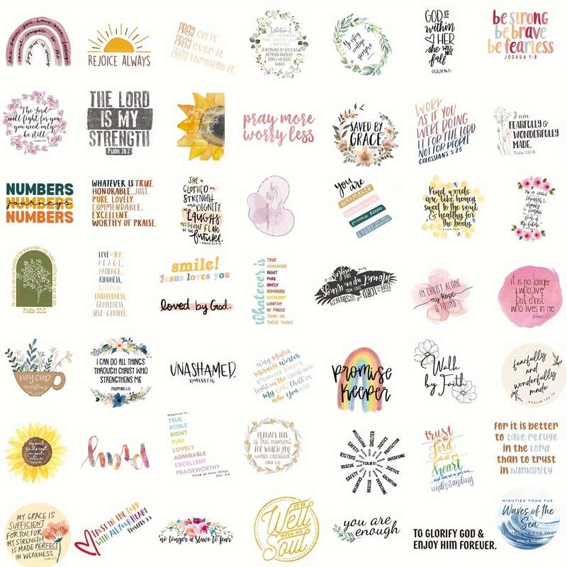 100psc Jesus Christian Themed Stickers