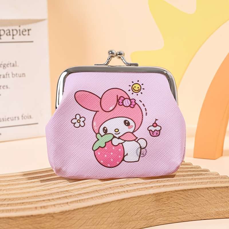 1pc Compact Sanrio Bag Easy to Carry Kitty Kuromi Wallet Fun Coin Pouch Cute Storage Bag Coin C