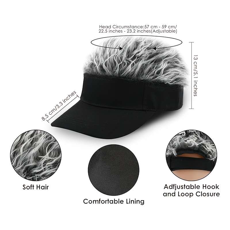 1pc Hip-Hop Style Baseball Cap with Fluffy Brim Deep Top Small Face Design for Sun Protection