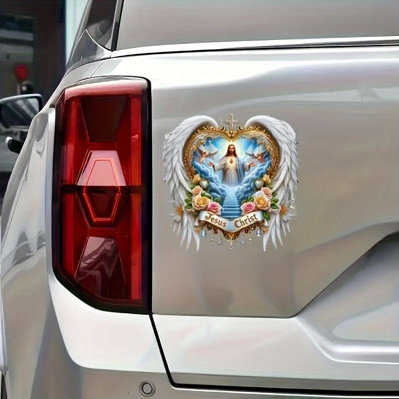 1pc AngelPriest 13cmx13cm Jesus Christian Themed Stickers