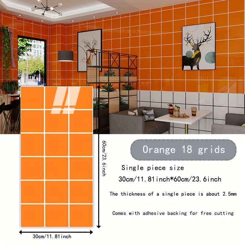 20 Pieces Wall StickersBright surface 8 grid