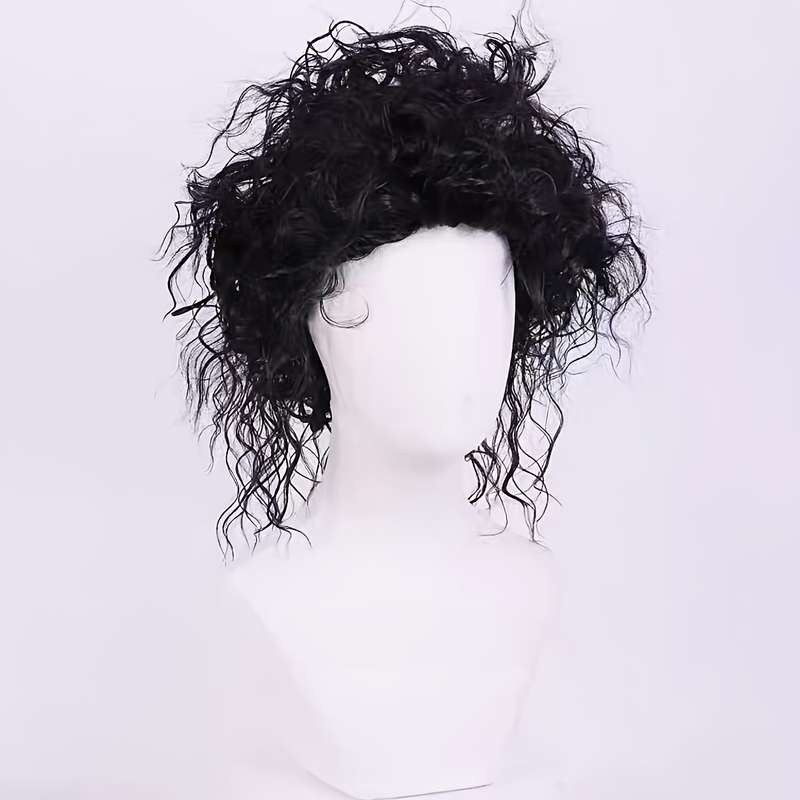 1Pc Black 30.48cm Fashion Design Wig