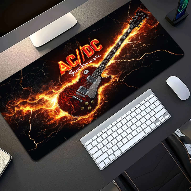 1pc 30x80cm Rock Guitar Design Gaming Mouse Pad Non-Slip Washable Rubber Desk Mat