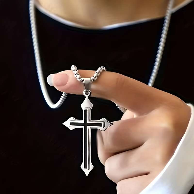 1 Piece Silvery Grey Jesus Theme Pendant