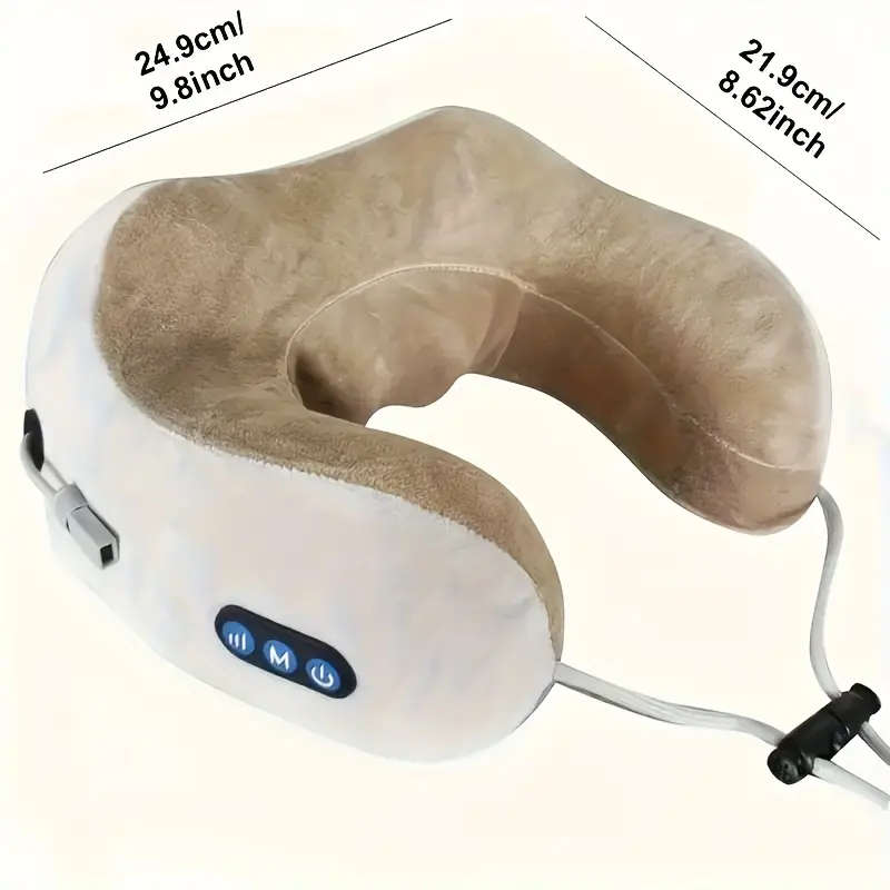 RelaxPro USB Rechargeable Electric Neck Massager with Adjustable Settings  Portable Support for Air