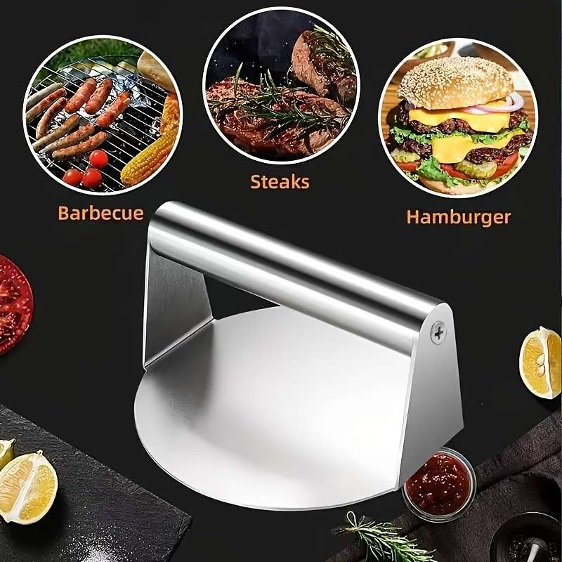 1pc Stainless Steel Burger Press Non-Stick Patty Molds for Perfect Hamburgers Sandwiches and St