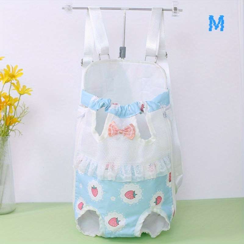 1pc Yellow Plaid M Pet Bag