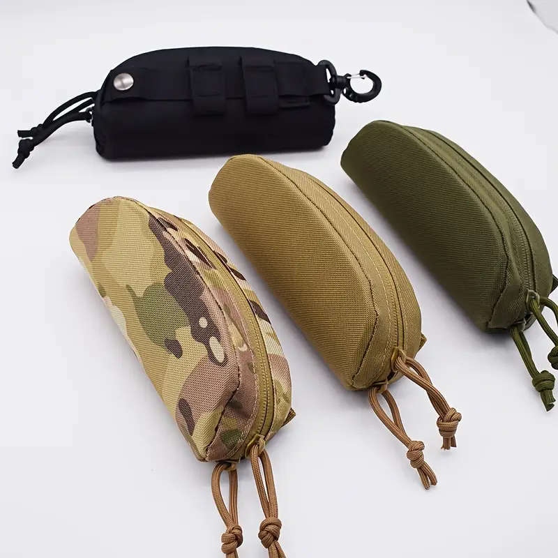 1pc Tactical Fashion Glasses Case for Outdoor Enthusiasts Durable Polyester Black Fit for Hunting  F