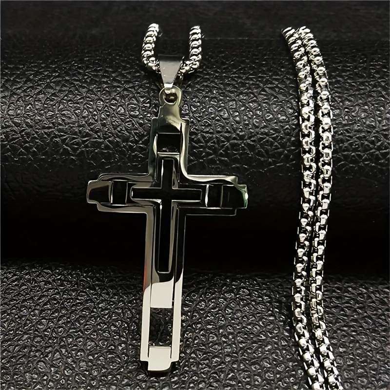 1 Piece Black Jesus Theme Pendant