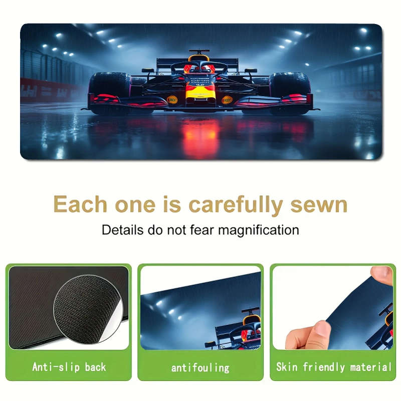 1pc 30x80cm F1 Racing Car Mouse Pad Durable Odorless Rubber Desk Accessory
