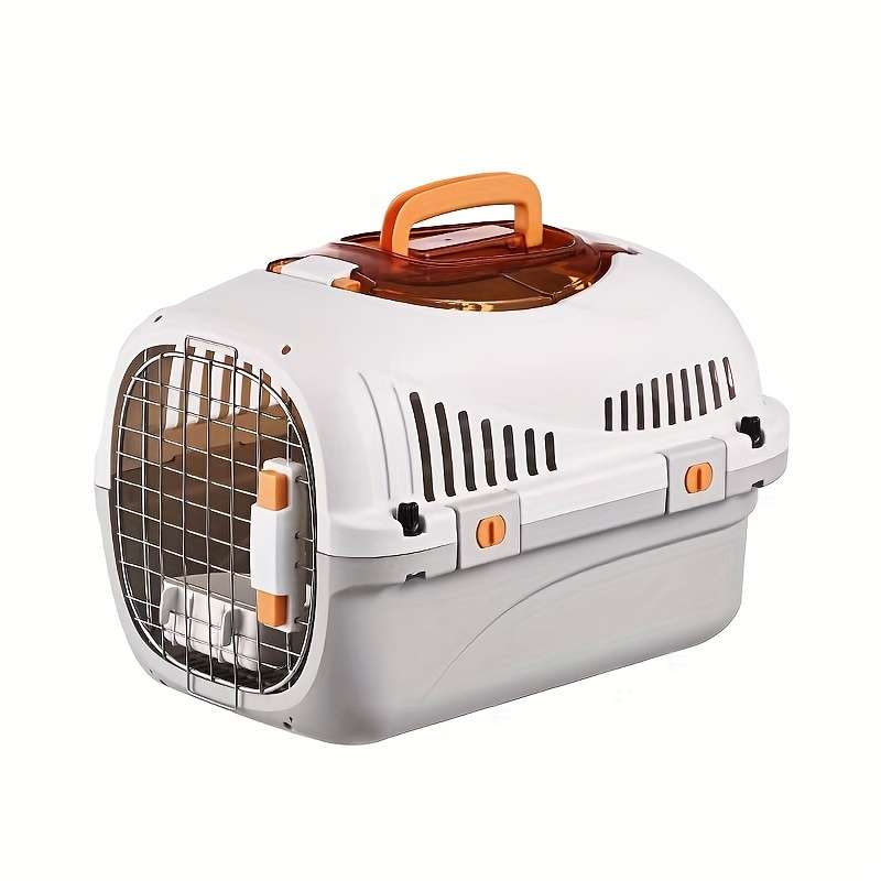 1pc Gray Airplane Box Add Hanging Bowl Add Partition Pet Bag