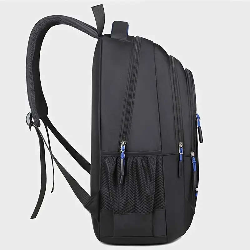1pc Multi-layer Wear-resistant Zipper Up Backpack For Men Large Capacity Books Bag Travel Carry-on K