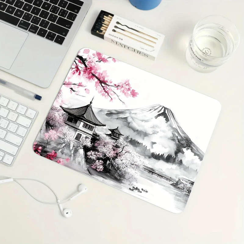1pc 21x26cm Japanese Cherry Blossom Fuji Mountain Mouse Pad Computer Mouse Pad