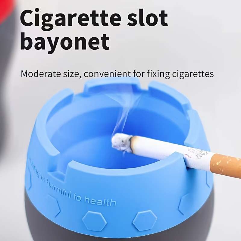 1pc A Unique And Creative Silicone Ashtray for Home And Car Use Designed to Be Anti-Fall And Dust-