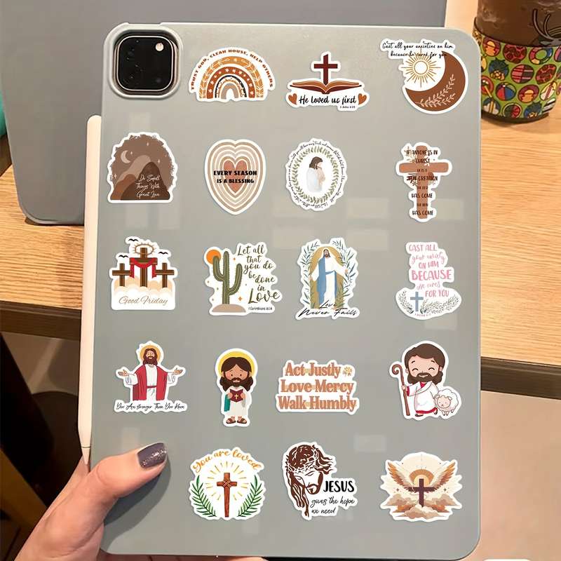 100pcs Priest Religious Inspirational Jesus Christian Themed Stickers