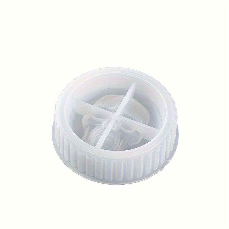 1pc DTOHO 1pc 3D Skull Head Silicone Mold 8.89 cm for Ashtray Jewelry Storage Epoxy Resin Plas