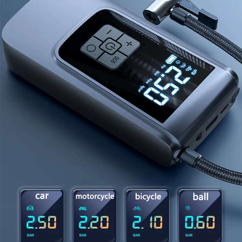 1pc Air Compressor Pump Inflator Car Portable Digital Air Compressor Cordless Car Tire Pump Suitable
