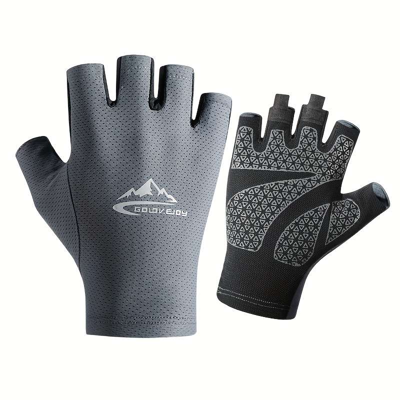 2 Pairs Black Gray Outdoor Sports Gloves