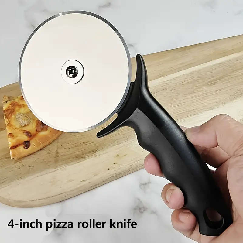 1pc Stainless Steel Pizza Cutter Perfect for Slicing Serving Ideal Baking Tool for Home and Professi
