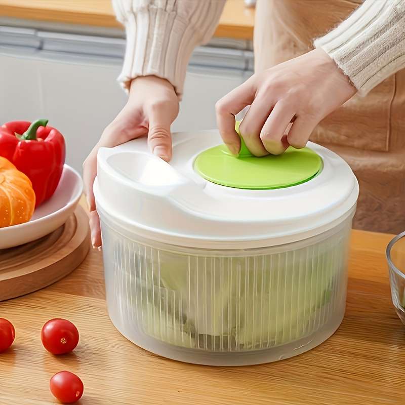 1pc Multi-Functional PP Kitchen Tool Vegetable And Fruit Dryer Salad Spinner Colander Baske