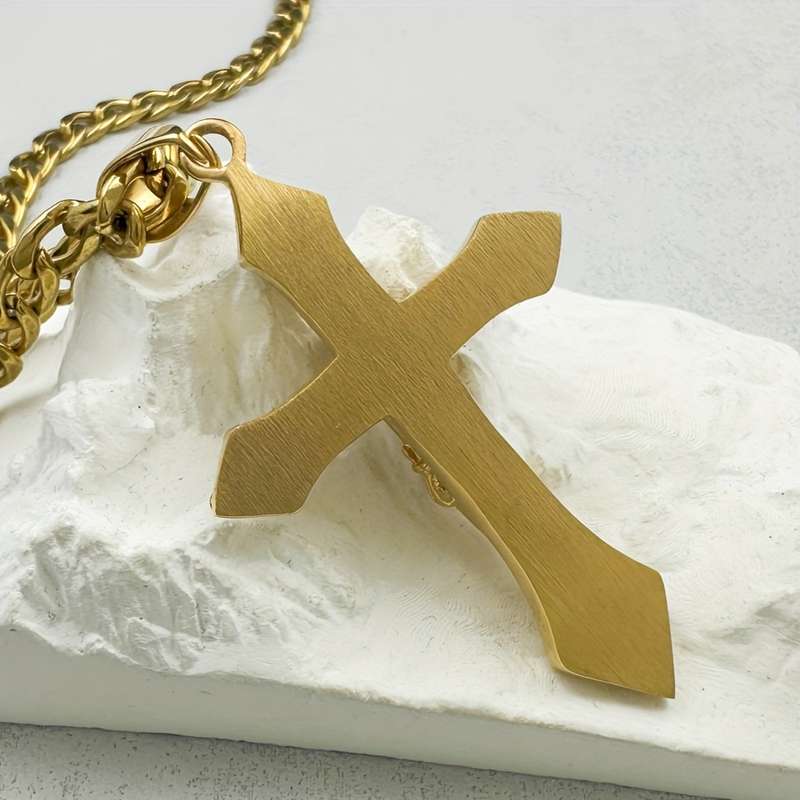 1 Piece Golden Jesus Theme Pendant