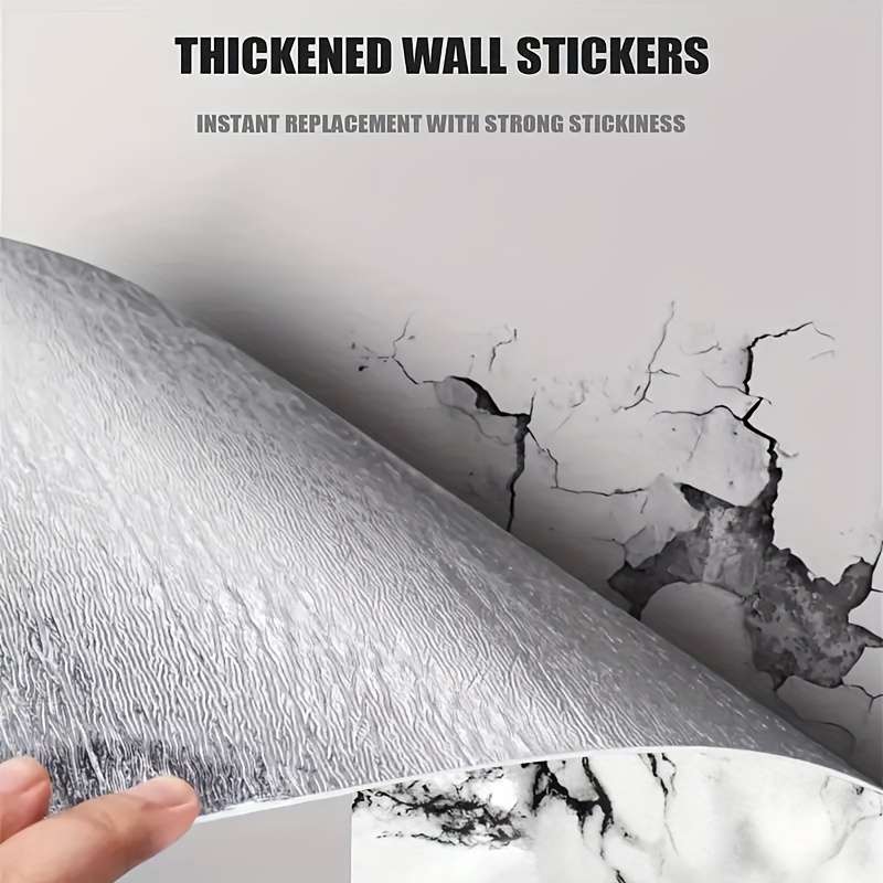 24pcs Wall StickersMarble Light gray