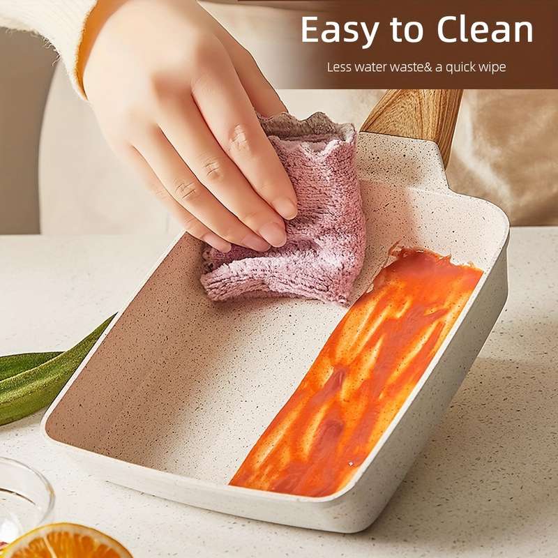 1pc Japanese-Style Tamagoyaki Omelette Pan Aluminum Non-Stick Frying Pan 5.9''x7.08'' Rectang