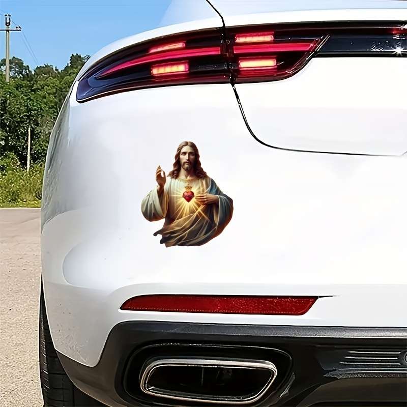 1pc   11.99cmx11.0cm Jesus Christian Themed Stickers