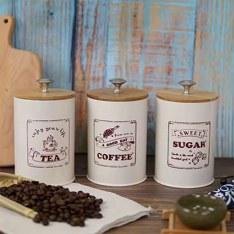 3pcs Set of Bamboo Lid Storage Containers