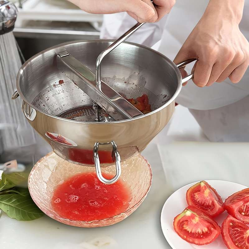 1pc Stainless Steel Jam Grinder Mashed Potatoes Grinder Food Vegetable Blender Potato Masher Vegeta