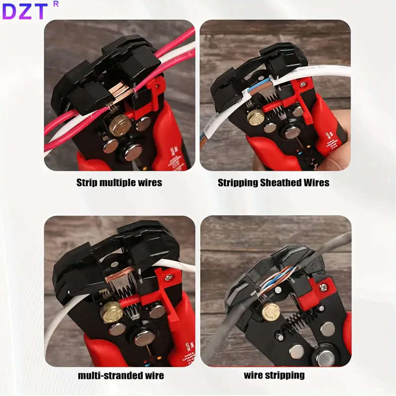 1pc Multi-Functional Automatic Wire Stripper Self-Adjusting Cable Cutter with Comfort Grip Handles